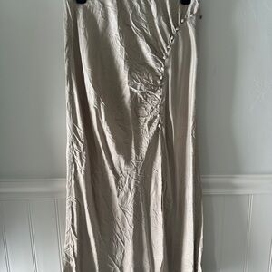Satin Beige Women's Skirt